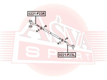 Asva 0221-F23L Наконечник рулевой тяги | лев | - 2