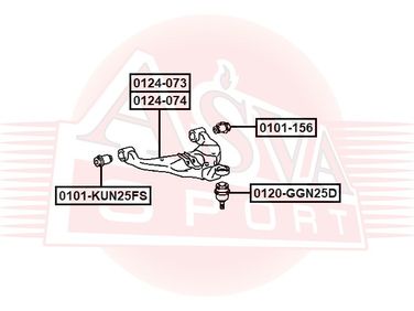 Asva 0124-074 Рычаг передний нижний левый | перед лев | - 1
