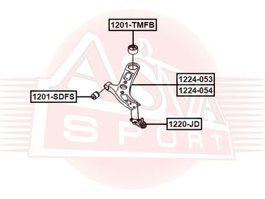Asva 1224-053 Рычаг передний нижний правый | перед прав | - 1