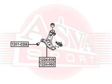 Asva 1224-059 Рычаг передний нижний правый | перед прав | - 1