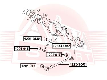 Asva 1225-SOR1 Тяга задняя продольная нижняя | зад | - 2