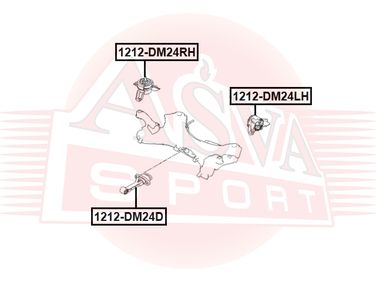 Asva 1212-DM24D Опора двигателя передняя | перед | - 3