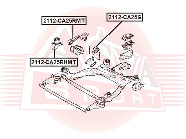 Asva 2112-CA25G Опора двигателя задняя | зад | - 3