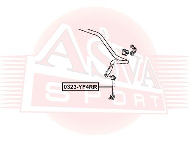 Asva 0323-YF4RR Тяга стабилизатора задняя правая | зад прав | - 2