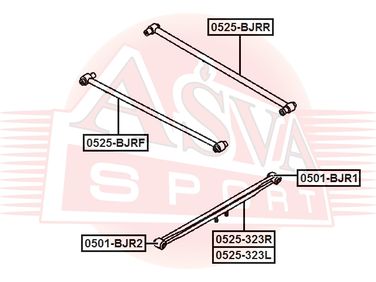 Asva 0525-BJRR Тяга задняя поперечная задняя | зад | - 2