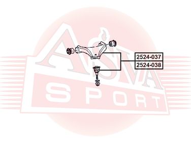 Asva 2524-037 Рычаг передний верхний правый | перед прав | - 1