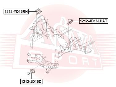 Asva 1212-JD16LHAT Опора двигателя задняя | лев | - 3