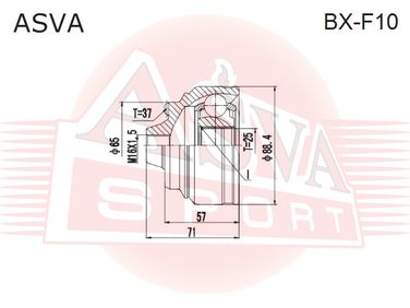 Asva BX-F10 Шрус внешний | перед прав/лев | - 2