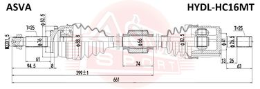 Asva HYDL-HC16MT Привод в сборе | перед лев | - 1