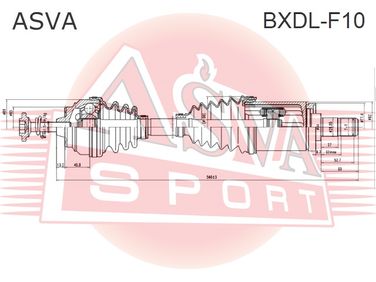 Asva BXDL-F10 Привод передний левый | перед лев | - 2