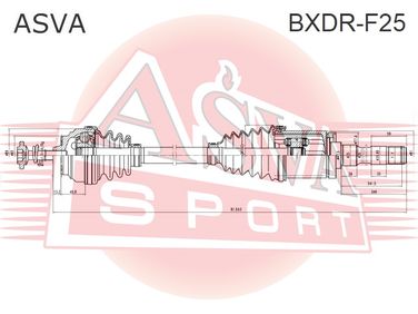 Asva BXDR-F25 Привод правый | перед прав | - 2