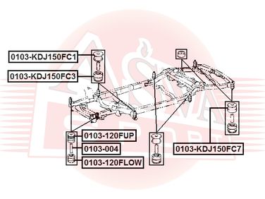Asva 0103-KDJ150FC7 Подушка рамы - 2