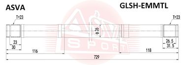 Asva GLSH-EMMTL Вал привода | перед лев | - 1