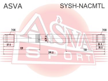 Asva SYSH-NACMTL Полуось левая | перед лев | - 1