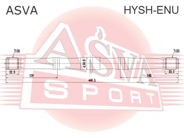 Asva HYSH-ENU Полуось | перед | - 1