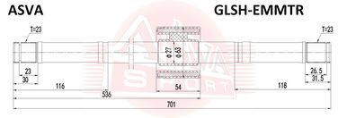 Asva GLSH-EMMTR Вал привода | перед прав | - 1