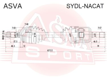 Asva SYDL-NACAT Привод левый | перед лев | - 1