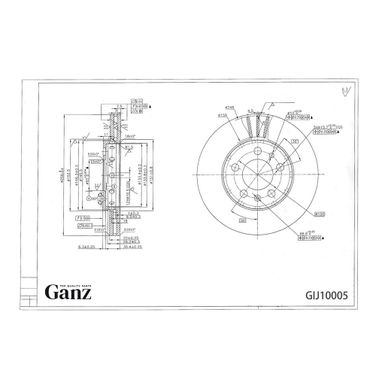 GANZ GIJ10005 Диск тормозной передний skoda Octavia - 3
