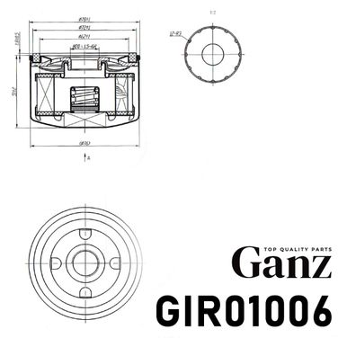 GANZ GIR01006 Фильтр масляный renault Logan - 3
