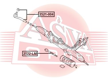 Asva 2522LM Тяга рулевая | перед лев | - 2