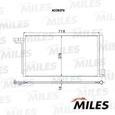 Miles ACCB079 Конденсер ford focus III 11- - 1