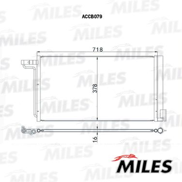 Miles ACCB079 Конденсер ford focus III 11- - 3