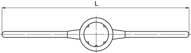 Thorvik DH3011 Вороток-держатель для плашек круглых ручных Ф30x11 мм - 3