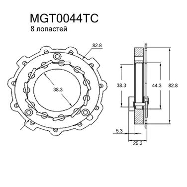 Krauf MGT0044TC Геометрия турбокомпрессора - 3