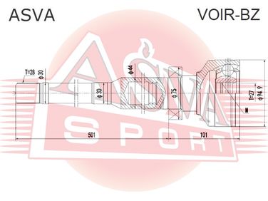 Asva VOIR-BZ Шрус внутренний правый | перед прав | - 2