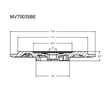 Krauf MVT0035BE Задняя пластина турбокомпрессора - 3