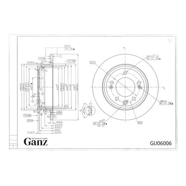 GANZ GIJ06006 Диск тормозной задний | зад | - 3
