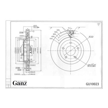 GANZ GIJ10023 Диск тормозной передний | перед | - 3