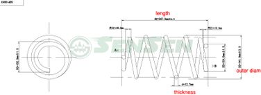 SENSEN SCP10053 Пружина подвески передняя - 2