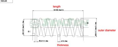 SENSEN SCP10054 Пружина подвески задняя Mitsubishi Outlander II 06-09 2.4 - 2