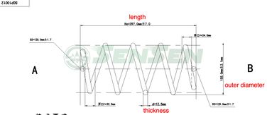 SENSEN SCP10012 Пружина подвески передняя Renault Megane II/Scenic II 02-08 1.4, 1.6 - 2