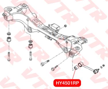 VTR HY4501RP Полиуретановый сайлентблок поперечной тяги задней подвески, внутренний - 2