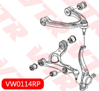 VTR VW0114RP Полиуретановый сайлентблок нижнего рычага передней подвески - 2