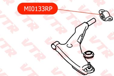 VTR MI0133RP Полиуретановый сайлентблок рычага передней подвески, задний (без кронштейна) - 2