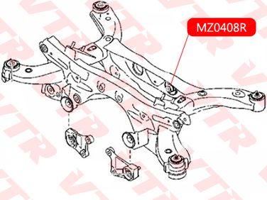 VTR MZ0408R Сайлентблок балки задней подвески - 2