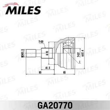 Miles GA20770 Шрус mercedes w164 нар. - 1