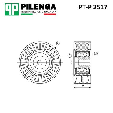 Pilenga PT-P 2517 Ролик ремня - 2