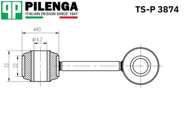Pilenga TS-P 3874 Стойка стабилизатора | перед прав/лев | - 2