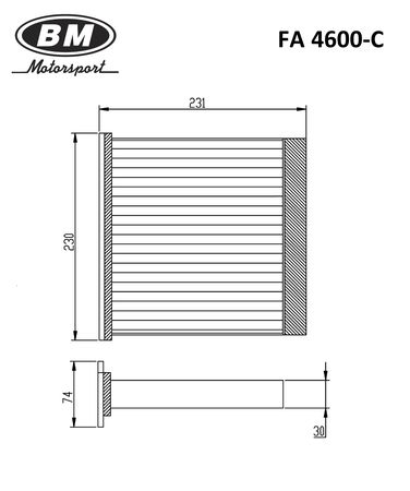 BM FA 4600-C Фильтр салонный угольный - 2