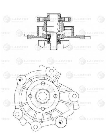 Luzar LWP 1060 Насос водяной (помпа) - 1