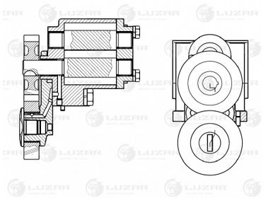 Luzar LOP 0751 Насос масляный для а/м маз, Урал с двиг. ямз-7511, 236, 238 - 3