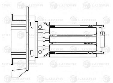 Luzar LFR 0997 Резистор вентилятора отопителя - 1