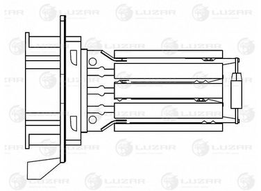 Luzar LFR 0997 Резистор вентилятора отопителя - 3