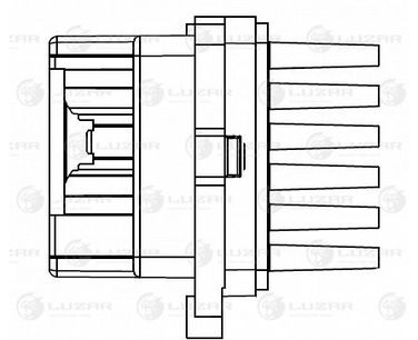 Luzar LFR 1077 Резистор вентилятора отопителя - 3