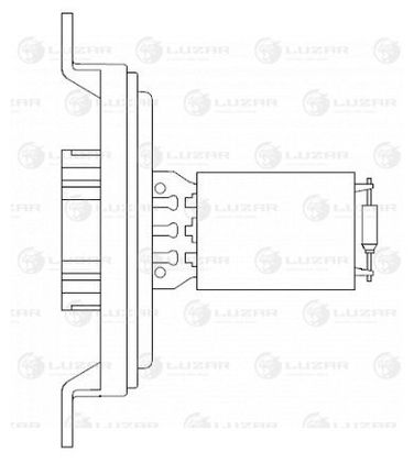 Luzar LFR 0322 Резистор вентилятора отопителя - 3
