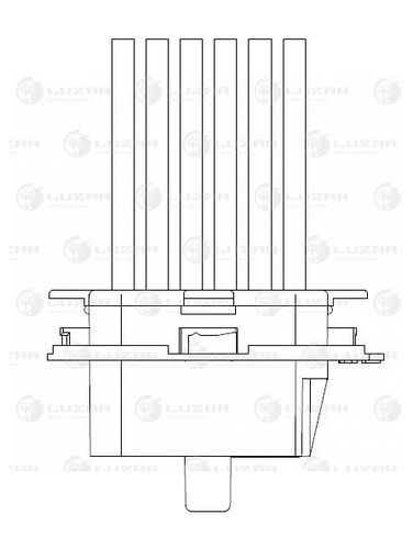 Luzar LFR 1502 Резистор вентилятора отопителя - 3